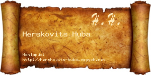 Herskovits Huba névjegykártya